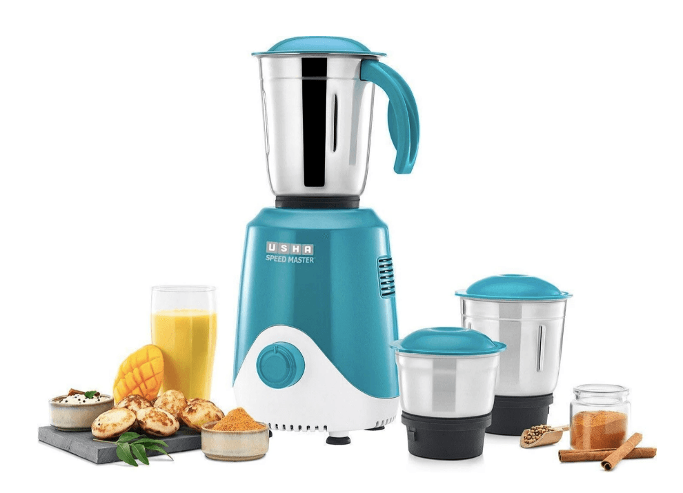 USHA MIXER GRINDER 500 W Mixer Grinder (SM500M13 | 3 Jars | BLUE / WHITE)
